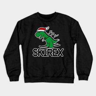 Skirex T-Rex skiing Dinosaur Tyrannosaurus Ski pun Crewneck Sweatshirt